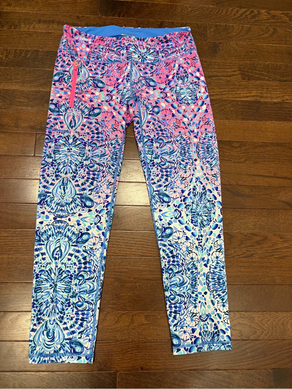 Lilly Pulitzer Luxletic Weekender Cropped Leggings Multicolored Pattern M Yoga